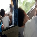 火車上隔壁姊姊睡着了，弟弟在旁边做什么啊！　網友：弟弟真內行！