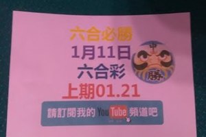 (六合必勝)1/11(四)參考~~上期01.21-六合彩號碼版路2版