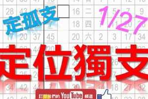 1月27日 六合彩爆報 定位獨支 定孤支 不斷版路