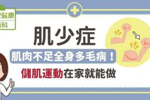 肌少症：肌肉不足全身多毛病！「儲」肌運動在家就能做