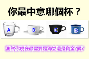 你最中意哪個杯？測試你現在最需要是獨立還是資金?愛? 