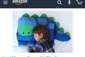 婦女網購超可愛的恐龍枕頭卻在打開包裹時愣住，賣家居然連「男童」也寄給她