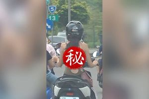 5條線緊繃硬撐…美背女騎士現身街頭！網驚呼：求側面