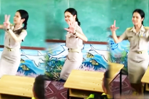 超狂！泰國女老師創意十足，扭腰擺臀跳舞「教學生背九九乘法表」，網友直呼：「我也想當學生！」