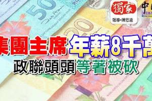 集團主席年薪8千萬 政聯頭頭等著被砍 