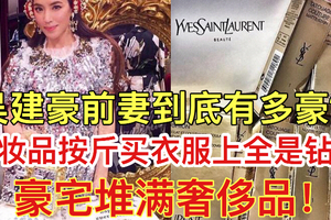 吳建豪前妻有多豪，化妝品按斤買衣服上全是鑽石，豪宅堆滿奢侈品！