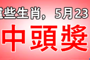 这些生肖，5月23日，中头奖！