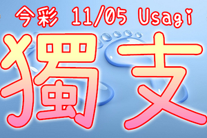 今彩539 2020/11/05 Usagi 精選獨支 全車 供您參考