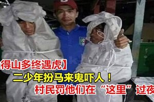 【上得山多终遇虎】二少年扮马来鬼吓人！村民罚他们在“这里”过夜~