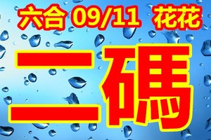 2018/09/11  花花 六合彩   二碼全車參考