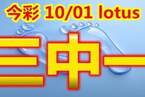 2018/10/01    lotus 今彩539  三碼全車參考