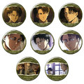 Attack on Titan - Chara Badge Collection B / Levi 8Pack BOX