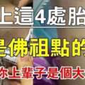 身上這四處有胎記「恭喜您」是佛祖留下的印記，今生註定有大福氣