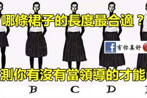 哪條裙子的長度最合適？測你有沒有當領導的才能