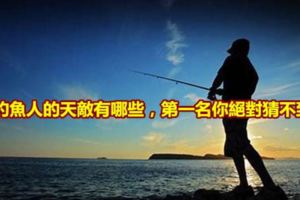 釣魚人的天敵有哪些，第一名你絕對猜不到