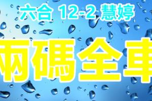 六合彩12/2兩碼全車