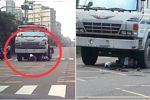 女騎士被大貨車輾過的真相影片曝光！竟然會這樣騎車，路人都看傻眼了...