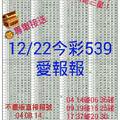 12月22日 今彩539愛報報