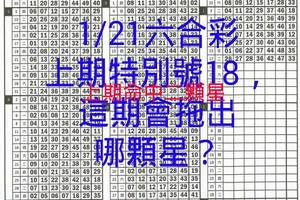 1月21日六合彩上期特別號18，這期會拖出幾號呢？