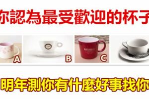 你認為最受歡迎的杯子，明年測你有什麼好事找你