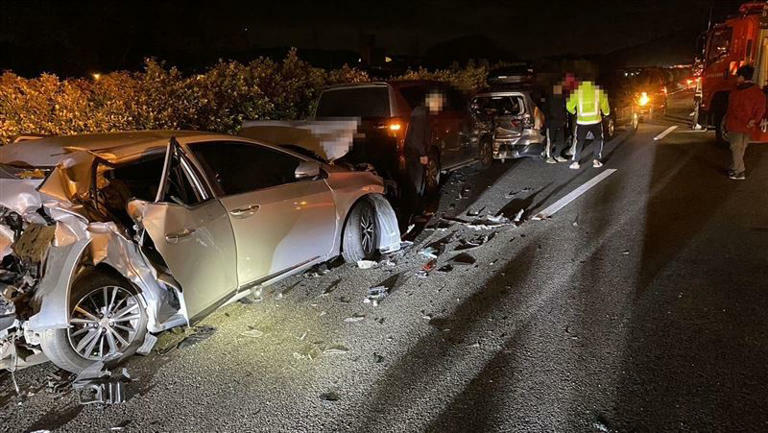 陳梅慧4日在國道上遇車禍身亡。(圖/翻攝畫面) 陳梅慧4日在國道上遇車禍身亡。(圖/翻攝畫面)