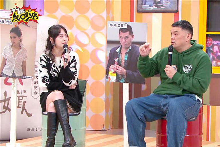 黃小柔(左)與張皓明同台(圖/TVBS提供) 黃小柔(左)與張皓明同台(圖/TVBS提供)