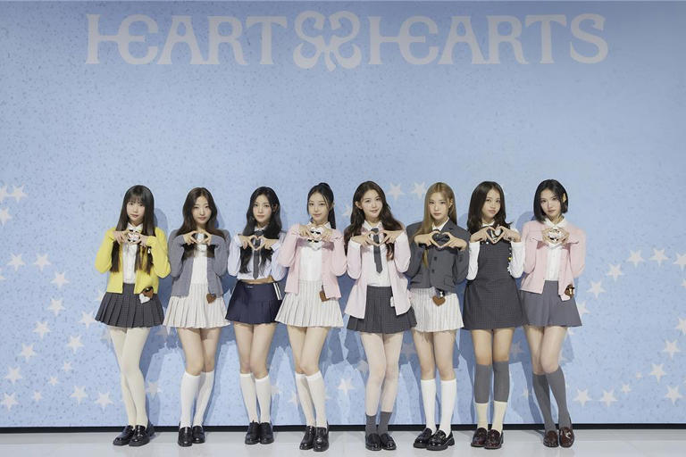 Hearts2Hearts出道記者會。(SM Entertainment提供) Hearts2Hearts出道記者會。(SM Entertainment提供)