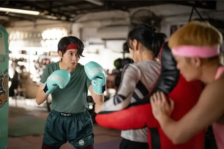 梁詠琪為《臨時決鬥》訓練泰拳,花費大量心力。(華映提供) 梁詠琪為《臨時決鬥》訓練泰拳,花費大量心力。(華映提供)