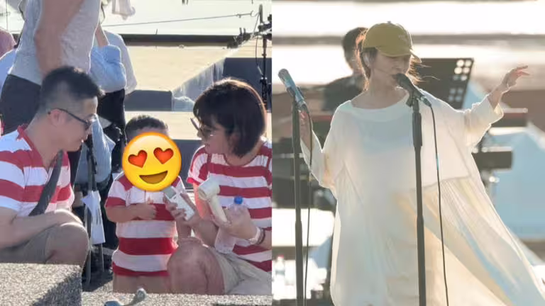 田馥甄今在台南鹽田開唱,Selina和小徐帶著兒子小腰果到場力挺。(圖/歌迷提供、翻攝自田馥甄臉書) 田馥甄今在台南鹽田開唱,Selina和小徐帶著兒子小腰果到場力挺。(圖/歌迷提供、翻攝自田馥甄臉書)