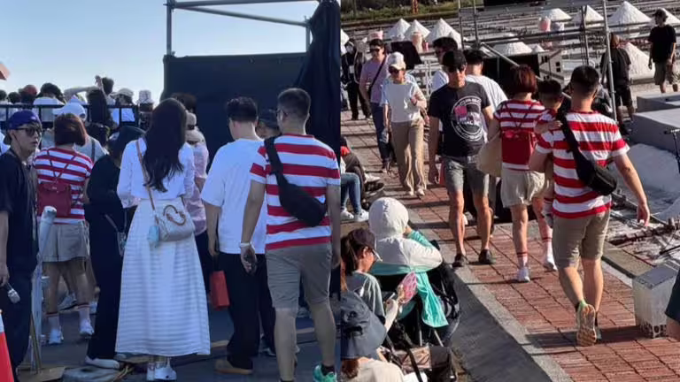 Selina和小徐、兒子穿起親子裝,相當可愛。(圖/歌迷提供) Selina和小徐、兒子穿起親子裝,相當可愛。(圖/歌迷提供)