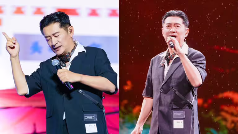 黃安分享在音樂節表演的照片。(圖/翻攝自黃安微博) 黃安分享在音樂節表演的照片。(圖/翻攝自黃安微博)