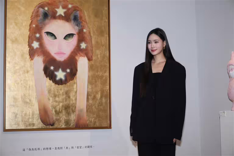 Lily畫作曝光後引發正反兩極討論。(圖/記者鄭孟晃攝影) Lily畫作曝光後引發正反兩極討論。(圖/記者鄭孟晃攝影)