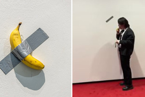 看展吃掉「360萬香蕉藝術品」　男大生被逮認：沒吃早餐肚子餓了　