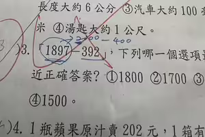 1897－392「最接近1500」被判錯！老師公布正解　家長卻疑惑了