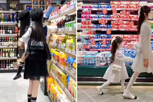 潮媽牽「縮小版自己」母女裝逛街超美　「全家福正面照」羨煞眾人