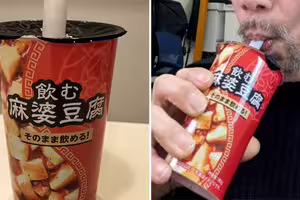 日超商賣「喝的麻婆豆腐」 冷藏直飲!勇者揭口感:根本恐怖片 日超商賣「喝的麻婆豆腐」 冷藏直飲!勇者揭口感:根本恐怖片