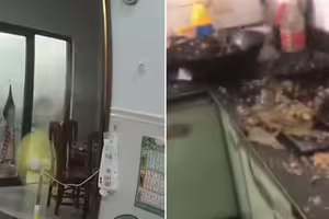 她用壓力鍋煮粽子　突爆炸廚房遭炸毀
