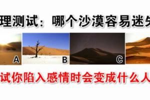 心理測試：哪個沙漠容易迷失，測試你陷入感情時會變成什麼人？