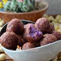 點心食譜-  好吃又好看的紫薯糯米球