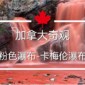太酷了！加拿大國家公園裡有條粉色瀑布