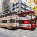 香港最繁華市中心街區的叮叮車，一道特別的風景，距今有100多年的歷史