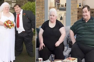 這對英國最胖的夫妻費盡千辛萬苦終於結了婚！然而婚後老公竟然做出這種事...讓全英國都憤怒了啊！