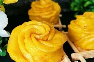 南瓜玫瑰花饅頭的做法