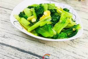 家常蒜泥生菜，翠綠不變黑，味道真是好！