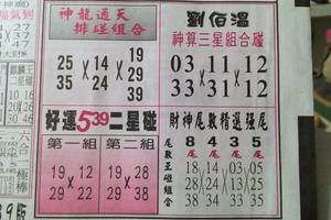 1/13號今彩539~~參考就好