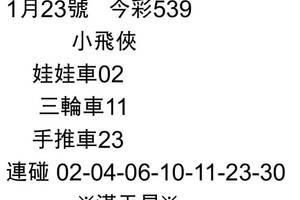 1/23今彩539>>>僅供參考