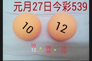 1/27今彩539參考就好