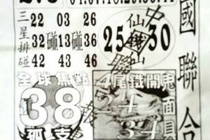 1/30中國聯合>>>>香港六合參考