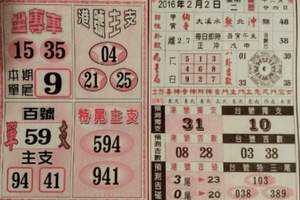 2/2香港六合彩參考