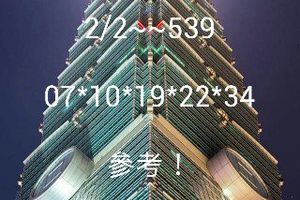 2/2今彩539參考就好>>>>祝大家中頭獎